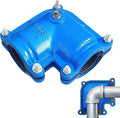 Pipe Repair Clamp For 2-1/2 Inch Pipe Elbow(Outer Diameter of the Pipe is about 3 inch),90 Degree Elbow Leak Sealer,Short Radius,For PPR/PE/Iron Pipes With Threaded/Socket Connection Elbow