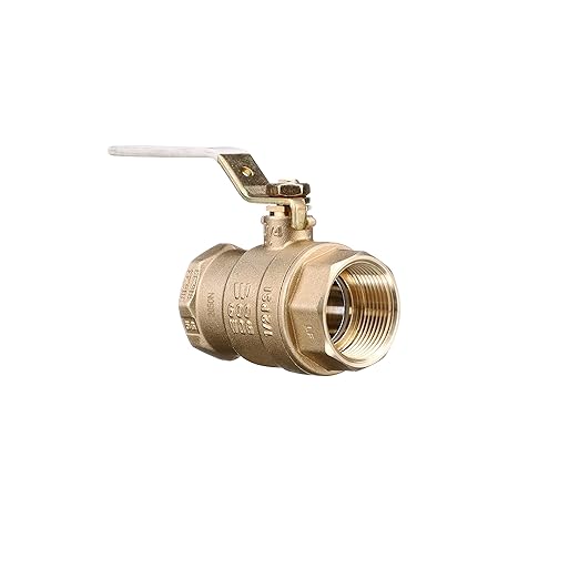 Watts LFFBV-3C-M1 Series 1" Lead-Free 2-Piece Full Port Chrome-Plated Brass Ball Valve with Female Threaded End Connections, Copper Silicon Alloy Body, O-Ring Seal, Steel Handle