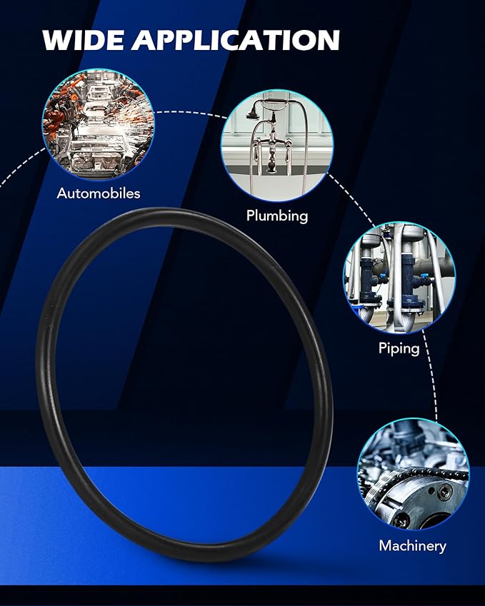 Orion Motor Tech 826pc Universal O Ring Assortment Kit – Nitrile Rubber O Rings in 32 SAE & Metric Sizes for Automotive & Plumbing Repairs