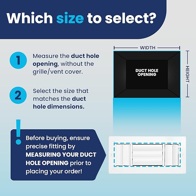 10x4 Inch (Duct Opening) Aluminum 3-Way Air Flow Vent – HVAC Vent Cover for Wall or Ceiling – Quiet HVAC Wall Register with Multi-Shutter Damper – Adjustable Curved Blade - Plastic Seal for Tight Fit