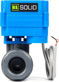 U.S. Solid 3/4 inch UPVC Motorized Ball Valve - AC 85V-265V Plastic Electrical Ball Valve with Full Port, 2 Wire Auto Return, Normally Closed