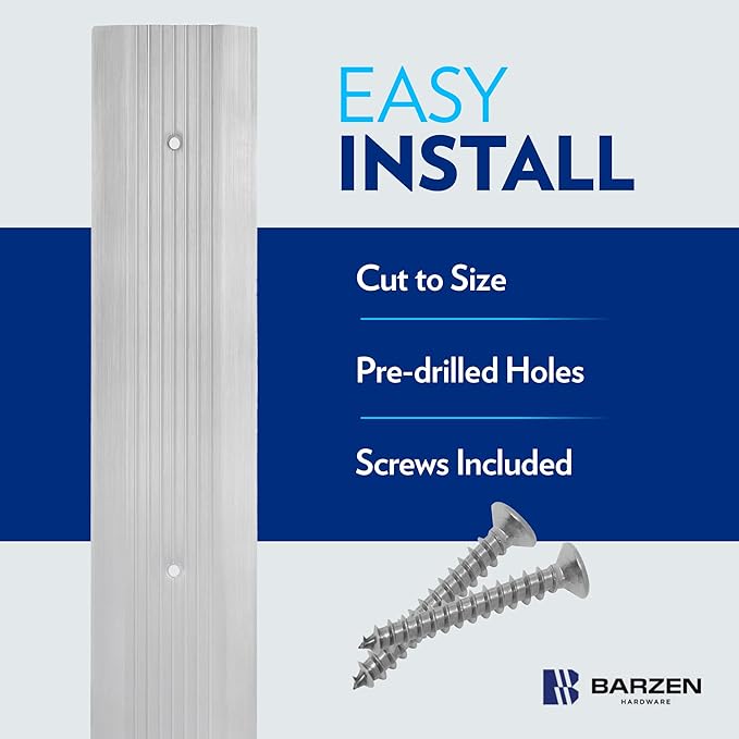 Premium Aluminum Threshold - Exterior Door Threshold Transition Strip - ADA Wheelchair Compliance, 36 Inch Long 4 inch Wide.