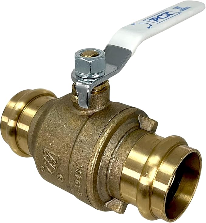 PROCURU 1-Pack 3-Inch (3") Press Copper Ball Valve, Heavy Duty Brass Body, Full Port, LF Certified Safe (3BP300-1P)