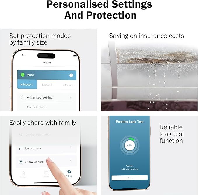 Frizzlife LP365-P 1.25-Inch Smart Water Monitor and Automatic Shutoff - 0.01GPM Ultrasonic Micro Leak Detection, APP Wi-Fi Remote Control,Pressure+Flow Monitoring, for 1-1/4-Inch Diameter Pipe