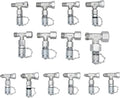 14Pcs Tee Fittings Connector Set - Hydraulic Fitting Tee Kit Include JIC37 and JIS30 Test Fittings, for Excavators and Construction Machinery Hydraulic Systems