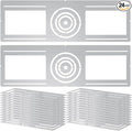 24 Pcs New Construction Mounting Plate 3/4/6 Inch LED Recessed Lighting Kits Shallow Recessed Lighting Housing Flat Steel Rough in Bracket for LED Light Bar Fixture