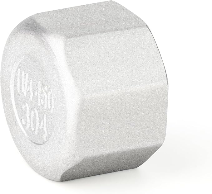 TAISHER 2PCS 304 Stainless Steel Cap Pipe Plug Socket Fitting 1-1/4" NPT Female