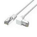 90 Degree Ethernet Patch Internet Cable 6 Foot, White Cat6 Ethernet Cable Right Angle Upward Angle, Cat 6 LAN Network Cable, for PC, Router, Modem, Xbox, PS4, PS3-6FT