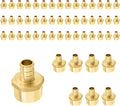 50-Pack PEX Fittings Niikappu 1/2" x 1/2" NPT Female Threaded Adapter, Brass Pex Crimp Adapters for PEX Pipes, ASTM F1807