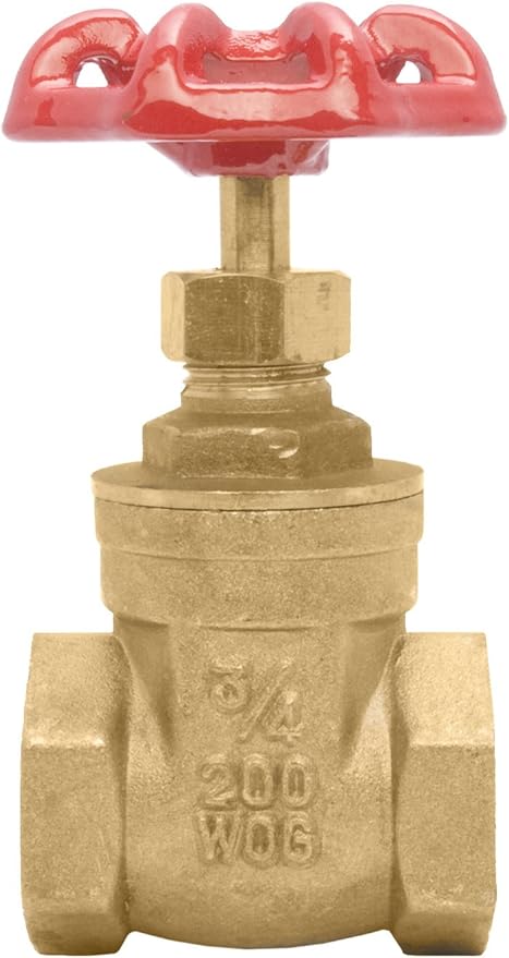 3/4" Brass Gate Valve - 200WOG, FxF NPT