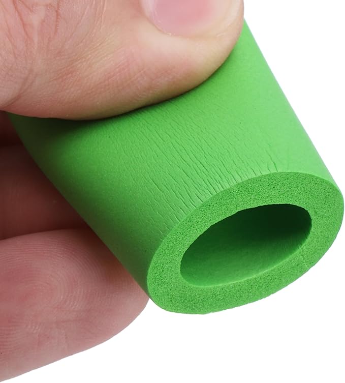 uxcell Foam Tubing for Handle Grip Support, Pipe Insulation, 14mm(9/16") ID 22mm OD 1m Length Green