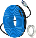 70FT Heat Tape for Water Pipes, Self-Regulating Heat Trace for Pipes with Thermostat Heating Cable for Metal Plastic Pex Pipes 120V 5W/FT