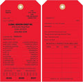 Tags 4 Less Custom Fire Extinguisher Tags – Preventative Maintenance Labels for Monthly Inspections, Alternative to Safety Sticker for Easy Record-Keeping – Pack of 100 (Red, Cardboard)