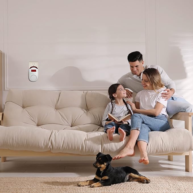 Combination Gas & Carbon Monoxide Detectors Plug in, 2-in-1 Natural Gas Detector & Carbon Monoxide Alarm, CO Detector Alarm & Propane, Methane, Explosive Gas Detector for Home,RV,Easy to Install