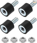 uxcell M4 Rubber Mounts, 4Pcs 9x8mm(DxH) Rubber Cylindrical Anti Vibration Isolator Shock Absorber with Lock Nut for Car Bobbin Generator Air Compressors