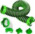 2 FT Camper Sewer Hose Kit with 90-Degree RV Tote Tank Adapter - 4 Bayonet Prongs on Each End for Sewer Hose Fittings -Connects Tote Tank to a Dump Station (2 Ft Sewer Hose Kit)