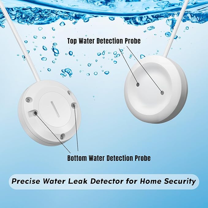Water Leak Detector with Automatic Shutoff, Plug-in Power Control, Includes Leak Sensor and Water Valve, Suitable for Various Pipe Sizes, Protect Your Home from Water Damage