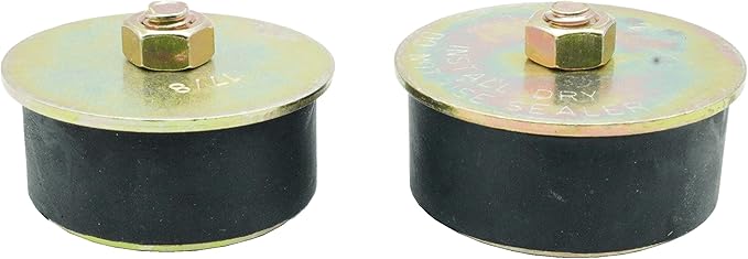 2 Sizes (2pcs) Rubber Expansion Plug, Fit Hole Size: 1-7/8"~2-1/8” (47mm~53mm) Automotive Rubber Freeze Plug