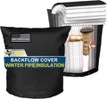 Backflow Preventer Cover Insulated (5˚F) - 16" W x 20" H Backflow Cover for Winter Pipe Freeze Protection - Sprinkler Covers for Outside - Double Wall Insulation Cover, Black