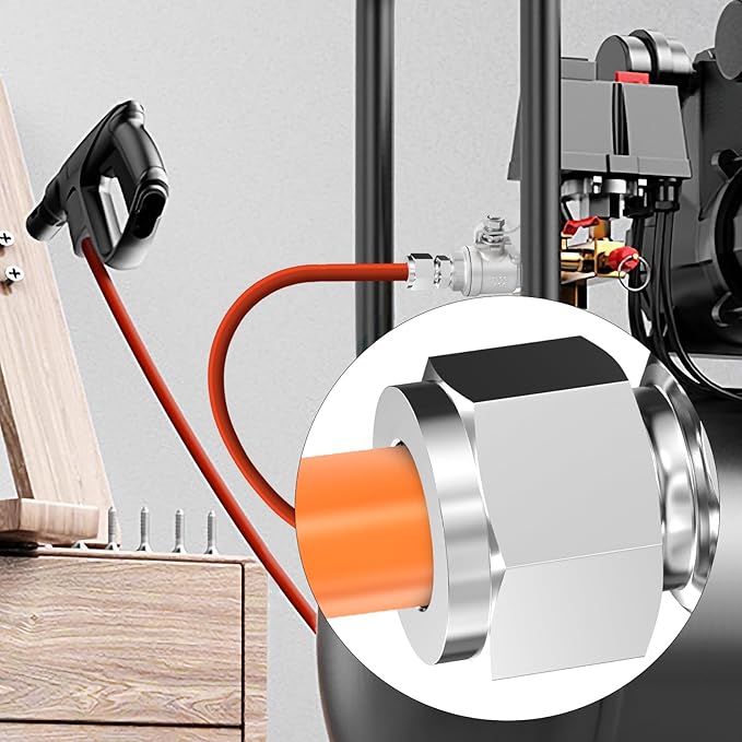 TAISHER 5PCS 304 Stainless Steel Compression Tube Pipe Fitting Connector, 3/8" Tube OD x 1/4" NPT Male Straight Adapter