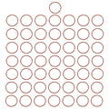 MECCANIXITY Silicone O-Ring 36mm ID 40mm OD 2mm Width Metric VMQ Sealing Gasket Replacement 50A Durometer for Plumbing Compressor Faucets Valves Repair (Red, Pack of 50)