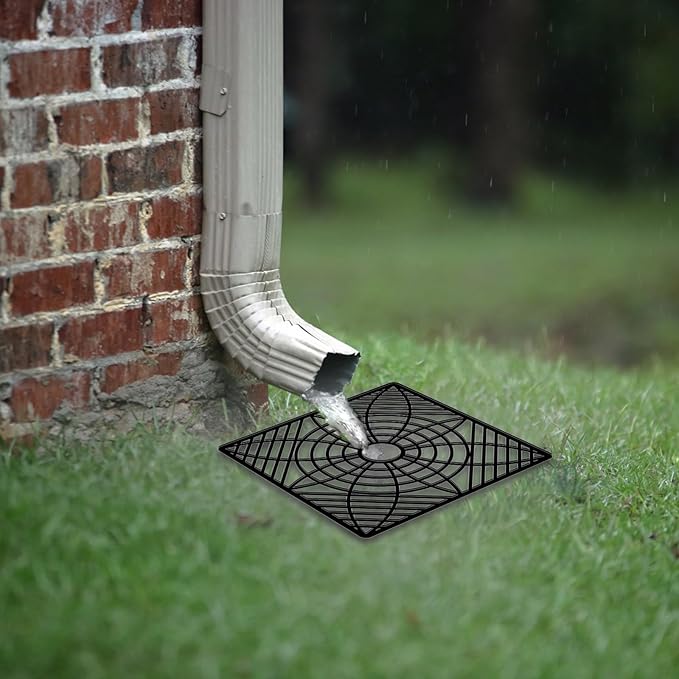 2 Pack Gutter Downspout Extensions,Catch Basin Low Profile Downspout Extender | No Deep Dig Catch Basin, Flexible Pipe Extension to 5.1ft, Protect House Foundation