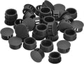 uxcell 17mm(43/64") Plastic Hole Plugs, 36Pcs Flush Type Panel Round Snap in Fastener Knockout Locking Plugs for Furniture Insert End Caps Panels, Black