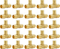 SUNGATOR 25-Pack 1" Pex Tee, No Lead Brass, 1 Inch Pex Fittings