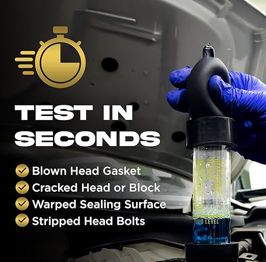 Gold Label Combustion Leak Test Fluid – 500ml (16.9 oz) | Head Gasket Tester Liquid for Gas & Diesel Engines | 100+ Tests | Fast Leak Detection for Cracked Heads, Blocks, Gaskets