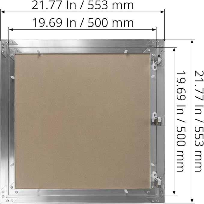 20" x 20" Inch Aluminum Drywall Access Panel - Service Shaft Door - Plumbing, Electricity, Heating, Alarm Wall Inspection hatch for Drywall - Bathroom Service Access Hole Cover