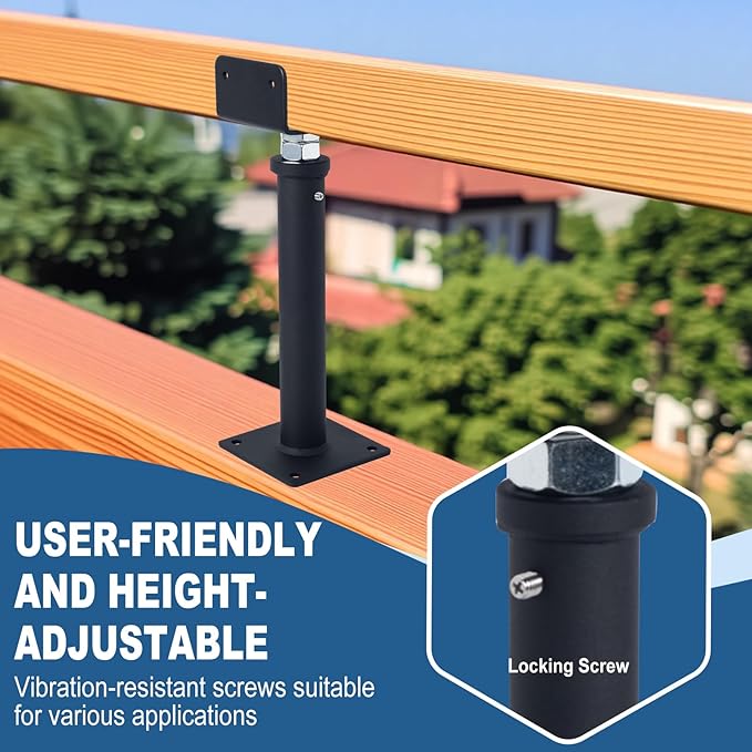 4 Pack U-Shaped Floor Jack, Heavy Duty Adjustable Steel Telepost with U-Head for 4x2, 4x4, 4x6 Joists, 11-15 Inch Adjustment Range, Screw Jack Post for Beam Support & Leveling