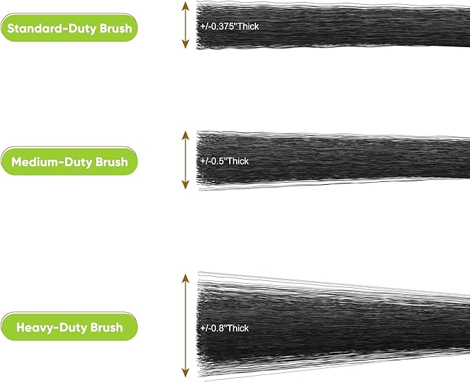 USTAR Garage Door Seal Top and Sides Kit for 16x7 ft Door - Heavy Duty Aluminum Track & 2" Brush Weather Stripping, Commercial Roll Up Door Seal, Blocks Drafts & Dust