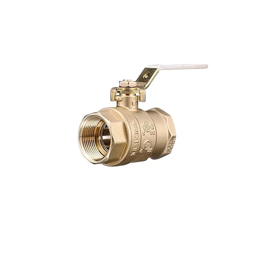 Watts LFFBV-3C-M1 Series 1" Lead-Free 2-Piece Full Port Chrome-Plated Brass Ball Valve with Female Threaded End Connections, Copper Silicon Alloy Body, O-Ring Seal, Steel Handle