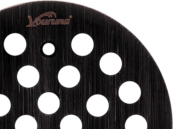 4-1/4Inch Screw-in Shower Strainer Drain Cover Replacement Floor Strainer Floor Drain (Oil Rubbed Bronze)