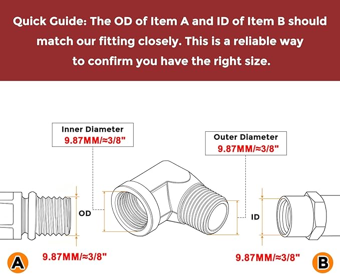 Pack of 2, 90 Degree 1/8" NPT FeMale to 1/8" NPT Male Solid Brass Barstock Street Elbow, Forged Pipe Fitting for Pipe Leak Repair, Bathroom Remodeling, Tool Extensions, Compression