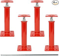 Heavy Duty Adjustable Screw Jacks for Crawl Space Leveling, 10"-18" Height Range, 10000 lbs Load Capacity (4 Packs), Steel Joist Beam Support Jacks for Basement, Cellar & Floor Stabilization