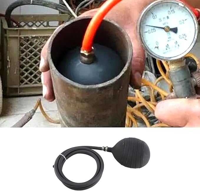 Inflatable Pipe Plug Drain Bladder Water Test Airbag Plumbing Test Balloon for Sewage Pipeline Maintenance (110mm)