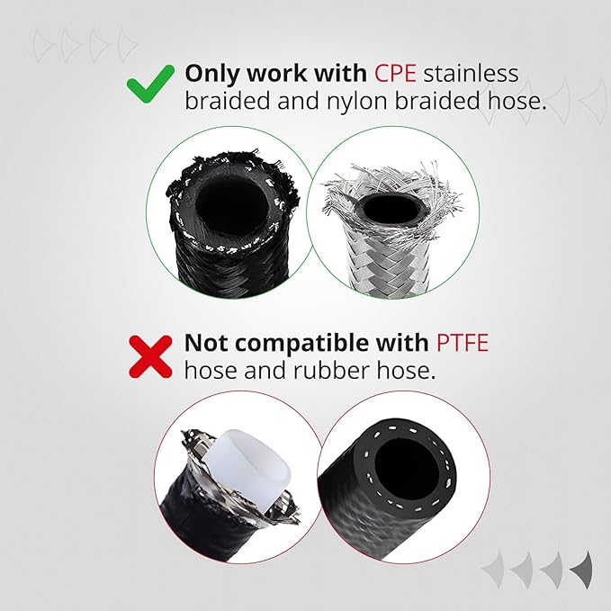 EVIL ENERGY 16AN Hose End Fitting 45 Degree Swivel for CPE Braided Hose Black 2PCS