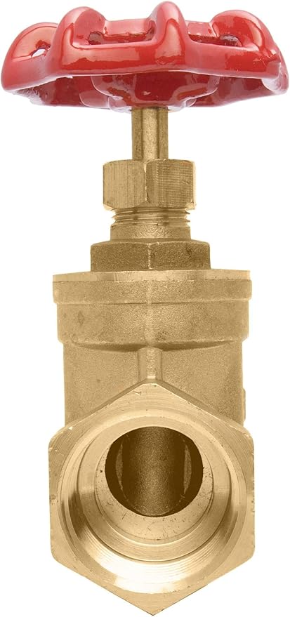 1" Brass Gate Valve - 200WOG, FxF NPT