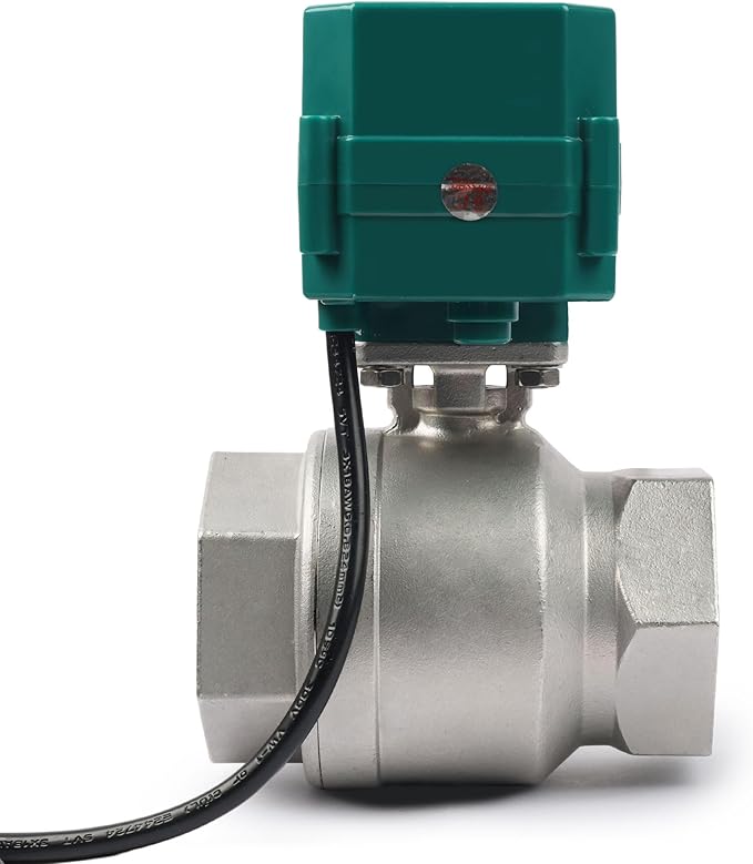 U.S. Solid 2" Motorized Ball Valve with US Plug 110VAC Stainless Steel Electrical Ball Valve,Auto Return, Normally Closed, IP65