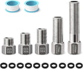 5-Pack Stainless Steel Extension Pipe Fitting, Josaton 1/2" Female to 1/2" Male Pipe Extension Fittings Connector for Tub Spout/Shower, Hex Bushing Converter Adapter, 30MM/40MM/50MM/70MM/100MM Length