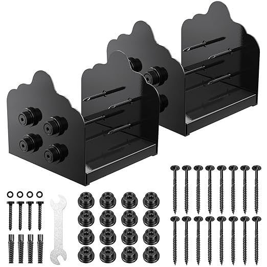 8x8 Post Base, 2Pcs Stainless Steel Adjustable Post Anchor Bracket (Internal 7.8 x 7.5), Adjustable Post Base for Pavilion Deck Porch Handrail Railing Support Decorative Anchor Plate