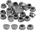 uxcell 25/32" Plastic Hole Plugs, 36Pcs Flush Type Panel Round Snap in Fastener Knockout Locking Plugs for Furniture Insert End Caps Panels, Gray