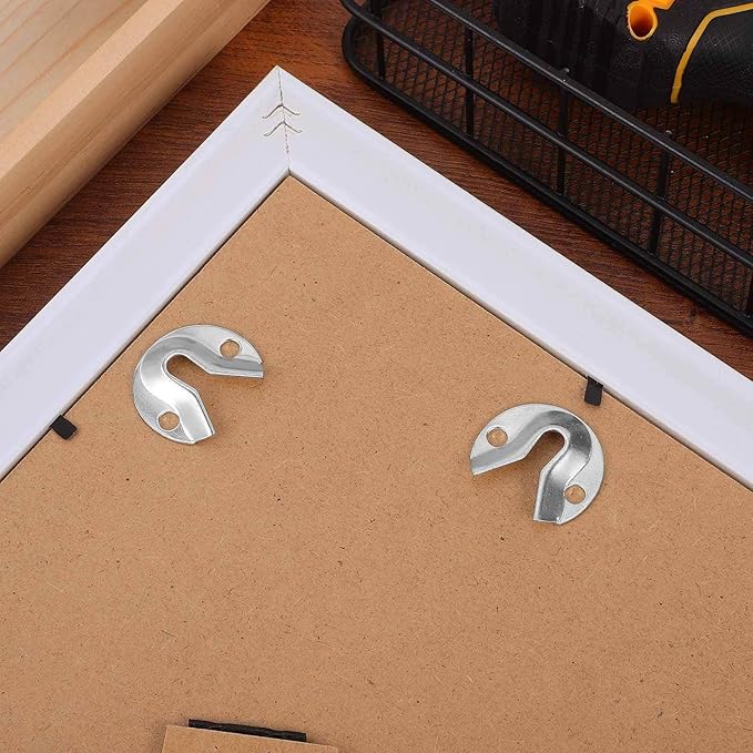 8pcs Heavy Duty Metal Keyhole Picture Hangers for Wall Mounting Mirrors Frames Artwork Connectors for Reliable Wall Decorations and Furniture