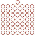 MECCANIXITY Silicone O-Ring 16mm ID 20mm OD 2mm Width Metric VMQ Sealing Gasket Replacement 50A Durometer for Plumbing Compressor Faucets Valves Repair (Red, Pack of 50)