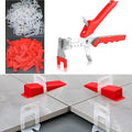 Tile Leveling System Kit, 600pcs Tile Leveler Spacers Clips+150pcs Reusable Wedges+1pc Tile Pliers for Wall/Floor Tile Adjustment, Leveling Tile System for Ceramic Tile(Red, 1/16”-1.5mm)