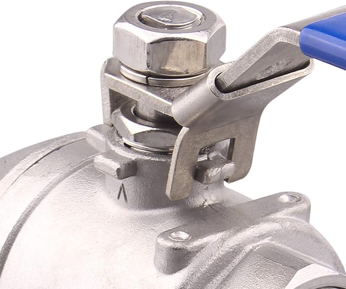 DERNORD Stainless Steel 304 Ball Valve, Full Port Heavy Duty for WOG with Locking Device (1-1/2" NPT)