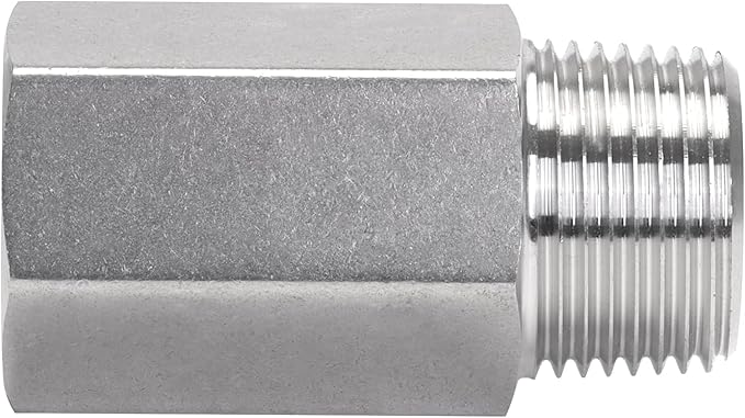 Air Check Valve - 1/2" NPT Female x Male High Temperature Stainless Steel Hex One Way Valve For Air