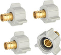 4-Pack EFIELD 1/2" Pex X 1/2" Female NPT Swivel Adapter Brass Barb Crimp Brass Fittings, ASTM F1807,(PEX1807202-4PCS)