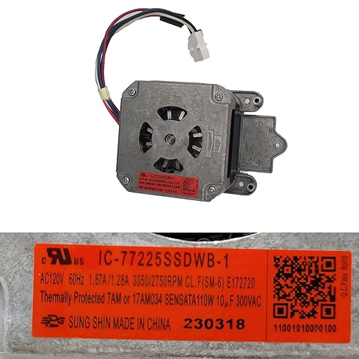 DD81-01640A Samsung Dishwasher Circulation Pump Motor IC-77225SSDWB-1 Fit for Samsung Dishwasher DW80R5060UG/AA,DW80F600UTW/AC,DW80R5060US/AA，DW80R5061